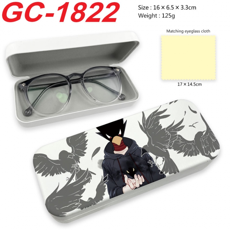 My Hero Academia Anime UV printed PU leather material glasses case 16X6.5X3.3cm  gc-1822