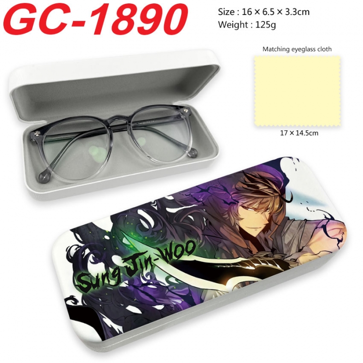 Solo Leveling:Arise Anime UV printed PU leather material glasses case 16X6.5X3.3cm  gc-1890