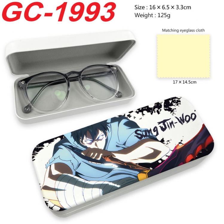 Solo Leveling:Arise Anime UV printed PU leather material glasses case 16X6.5X3.3cm  gc-1993