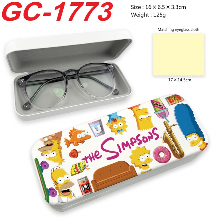 The Simpsons Anime UV printed PU leather material glasses case 16X6.5X3.3cm  gc-1773