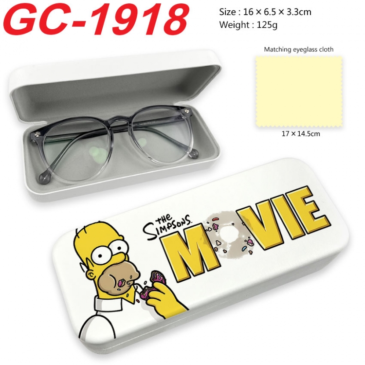 The Simpsons Anime UV printed PU leather material glasses case 16X6.5X3.3cm gc-1918