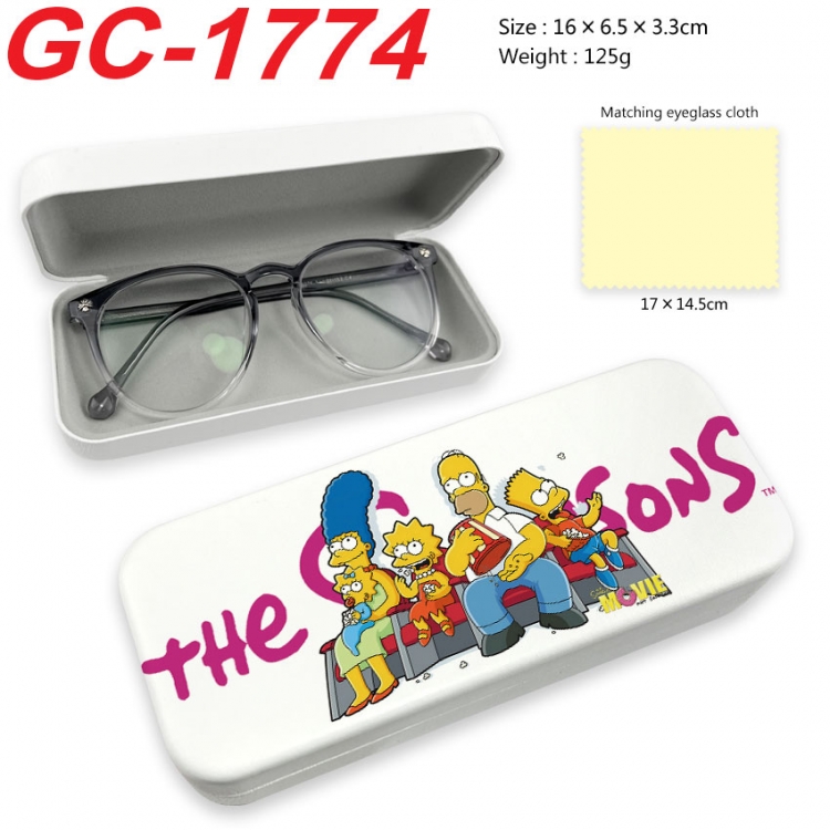 The Simpsons Anime UV printed PU leather material glasses case 16X6.5X3.3cm  gc-1774