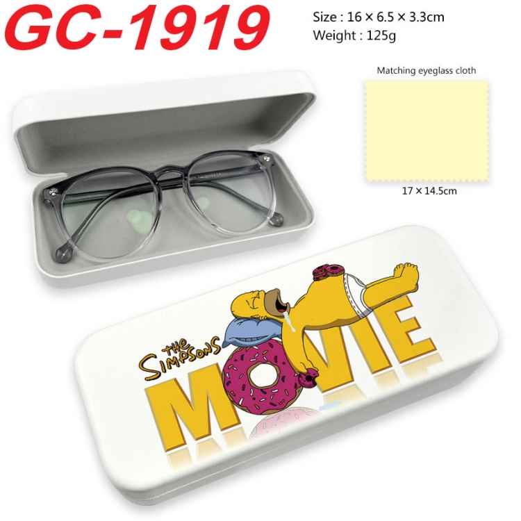 The Simpsons Anime UV printed PU leather material glasses case 16X6.5X3.3cm  gc-1919