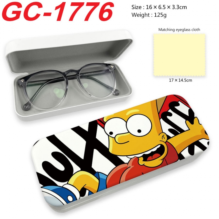 The Simpsons Anime UV printed PU leather material glasses case 16X6.5X3.3cm  gc-1776