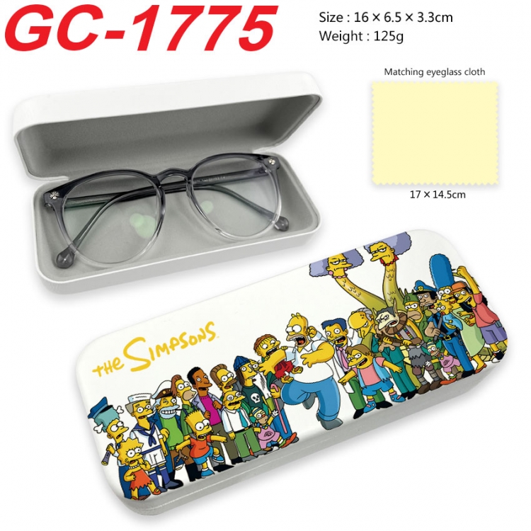 The Simpsons Anime UV printed PU leather material glasses case 16X6.5X3.3cm  gc-1775