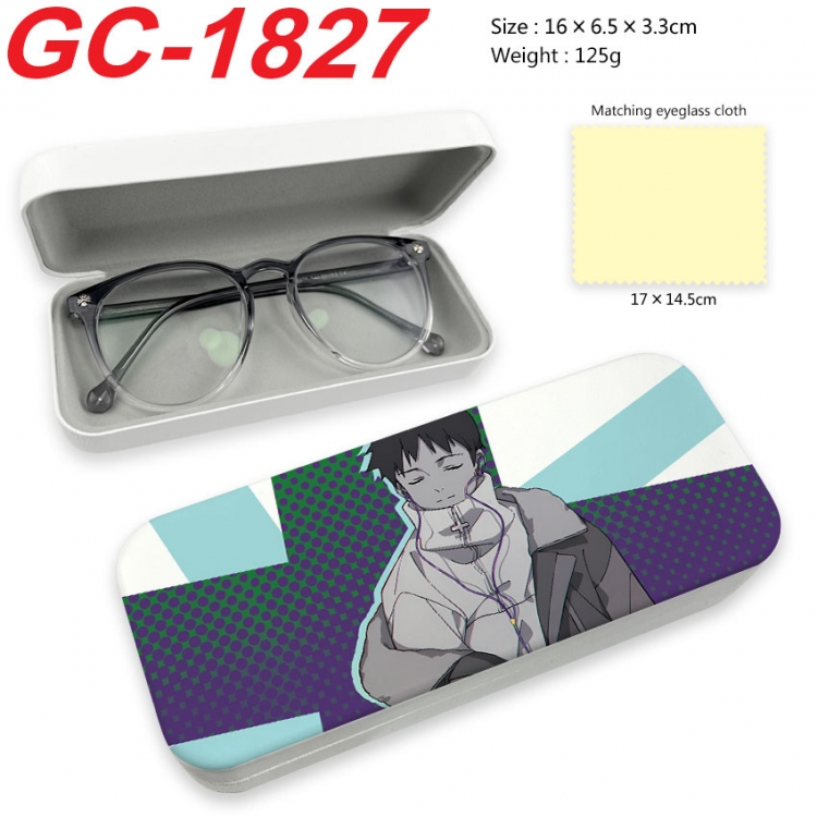 EVA Anime UV printed PU leather material glasses case 16X6.5X3.3cm  gc-1827