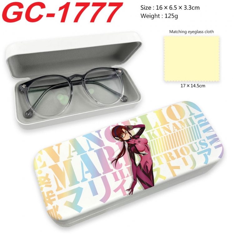 EVA Anime UV printed PU leather material glasses case 16X6.5X3.3cm  gc-1777