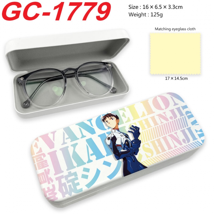 EVA Anime UV printed PU leather material glasses case 16X6.5X3.3cm  gc-1779