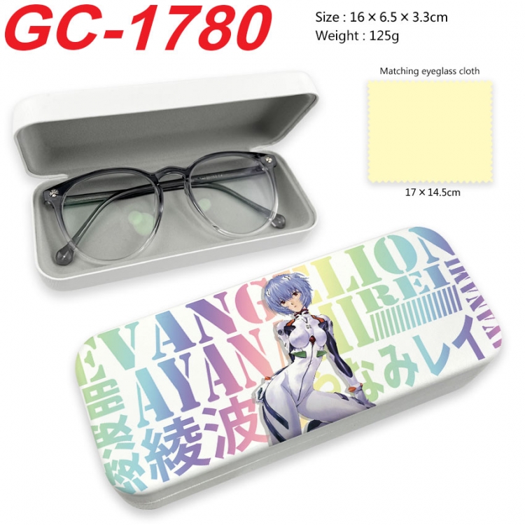 EVA Anime UV printed PU leather material glasses case 16X6.5X3.3cm  gc-1780