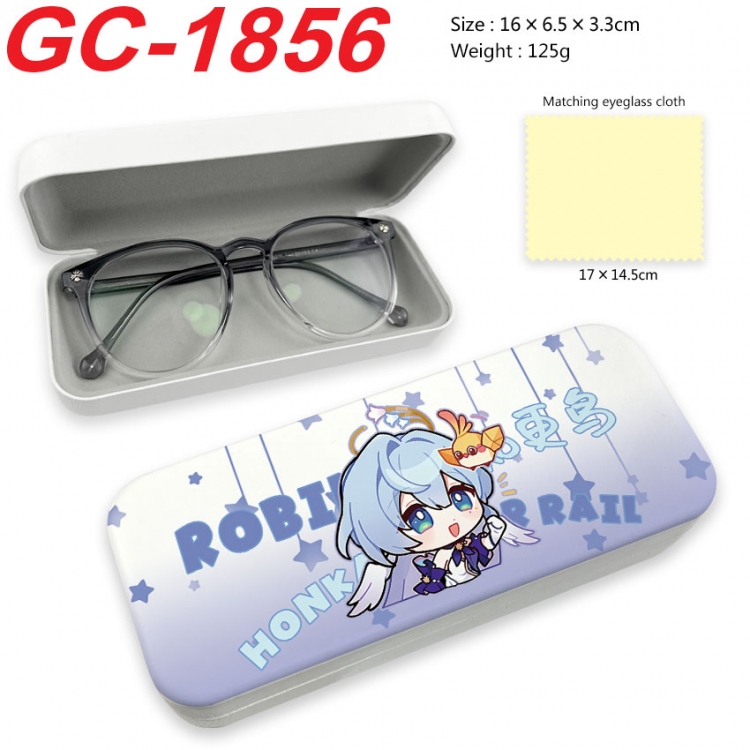 Honkai: Star Rail Anime UV printed PU leather material glasses case 16X6.5X3.3cm