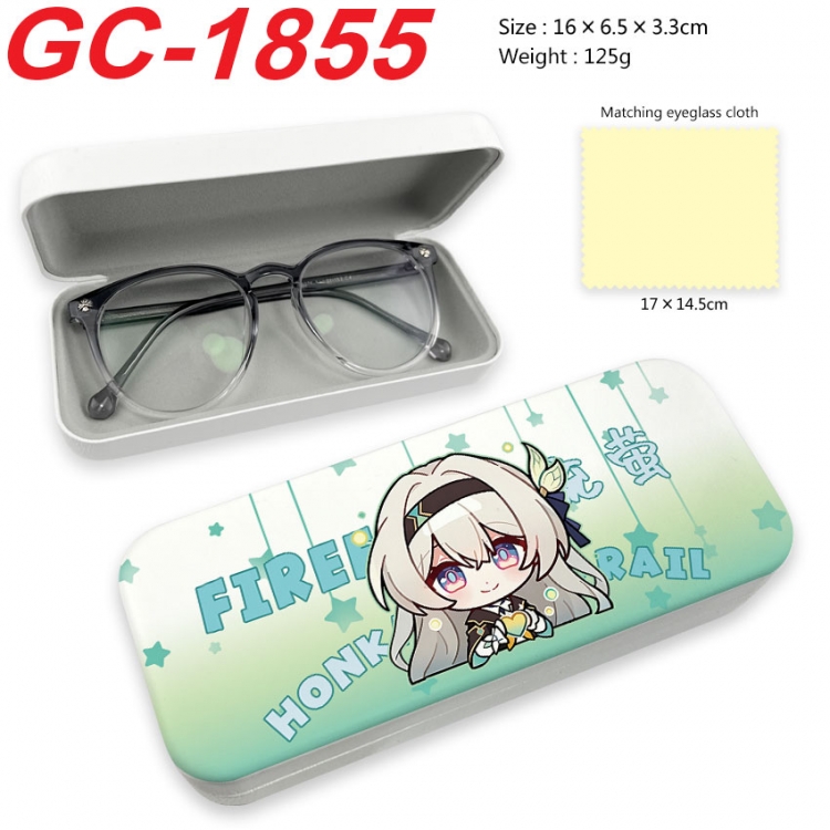 Honkai: Star Rail Anime UV printed PU leather material glasses case 16X6.5X3.3cm