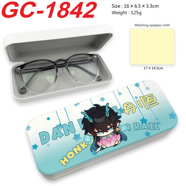 Honkai: Star Rail Anime UV printed PU leather material glasses case 16X6.5X3.3cm