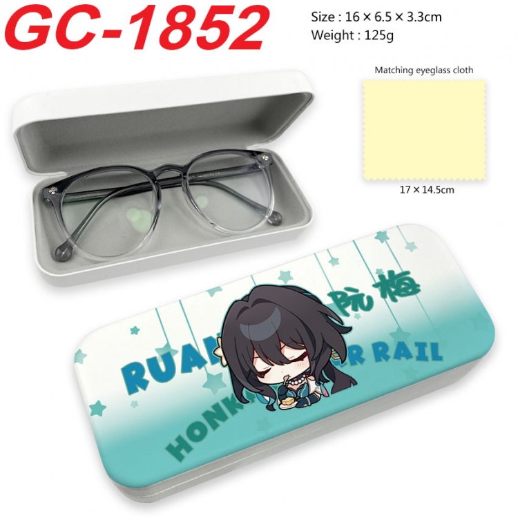 Honkai: Star Rail Anime UV printed PU leather material glasses case 16X6.5X3.3cm