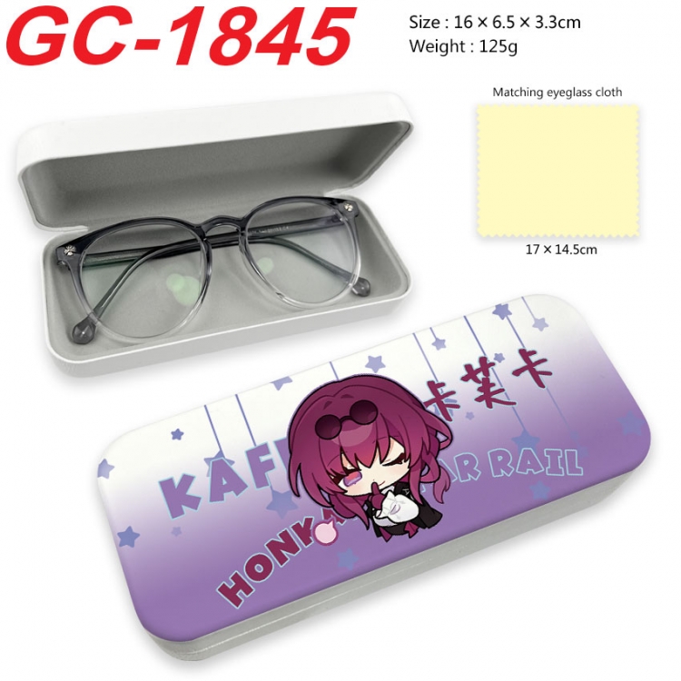 Honkai: Star Rail Anime UV printed PU leather material glasses case 16X6.5X3.3cm