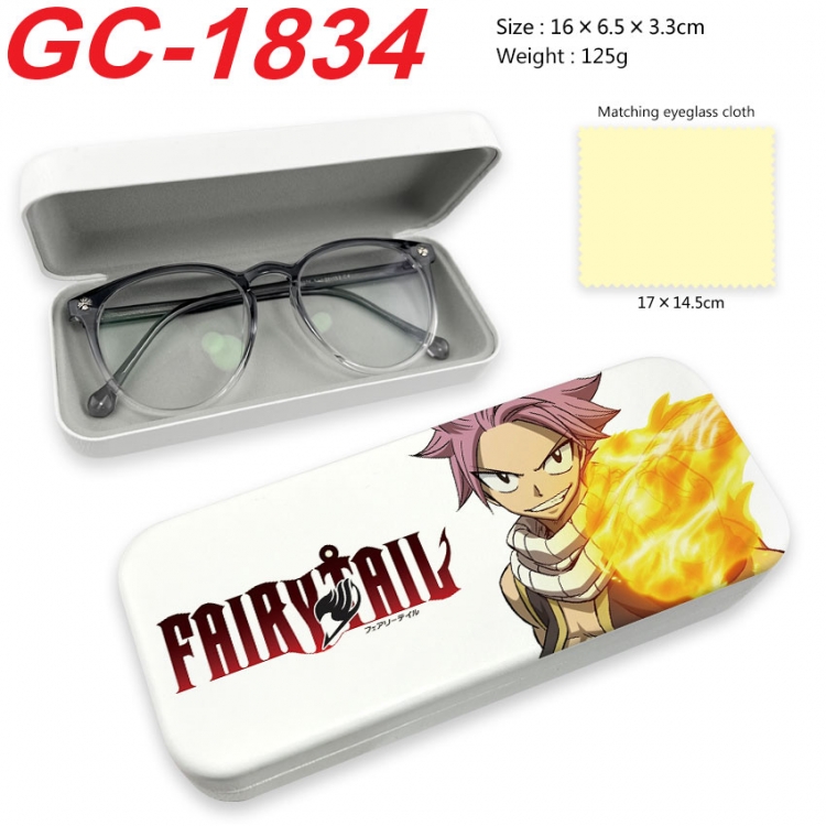 Fairy tail Anime UV printed PU leather material glasses case 16X6.5X3.3cm