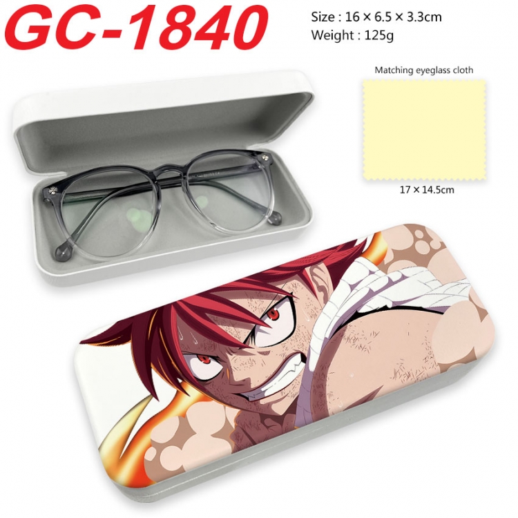 Fairy tail Anime UV printed PU leather material glasses case 16X6.5X3.3cm