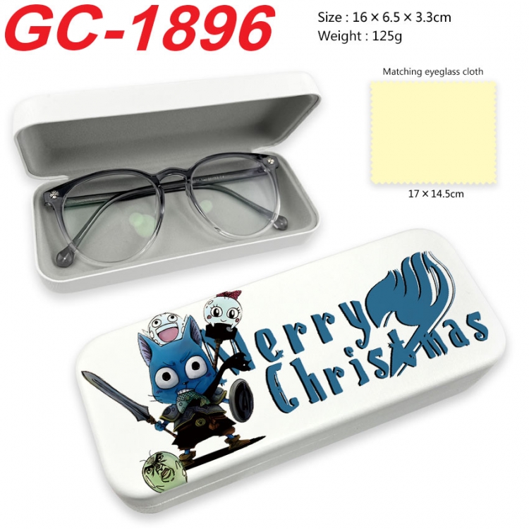 Fairy tail Anime UV printed PU leather material glasses case 16X6.5X3.3cm