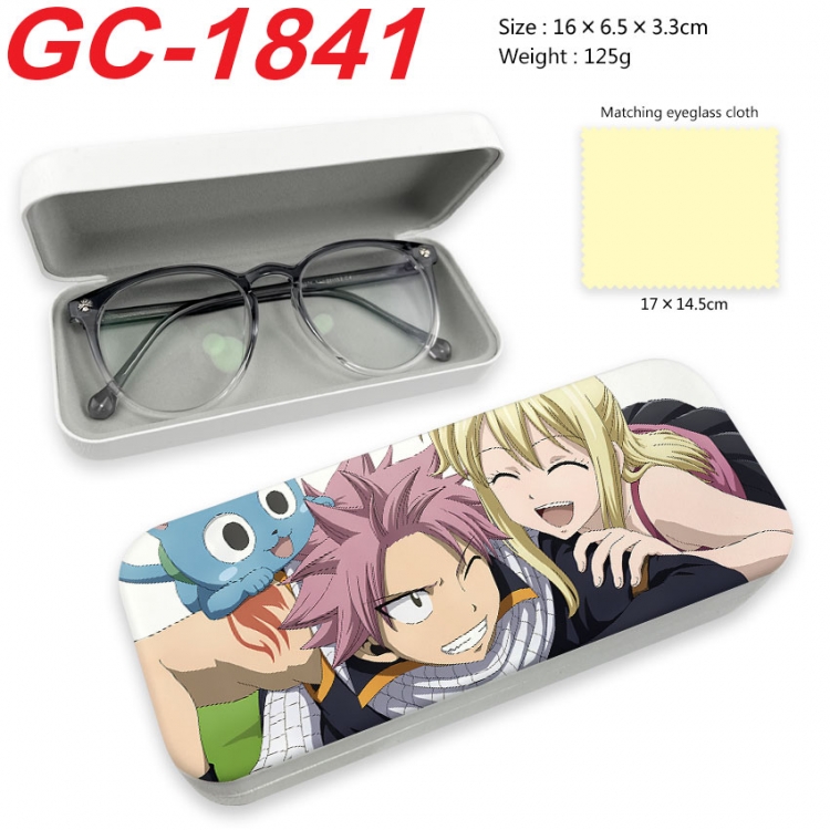 Fairy tail Anime UV printed PU leather material glasses case 16X6.5X3.3cm