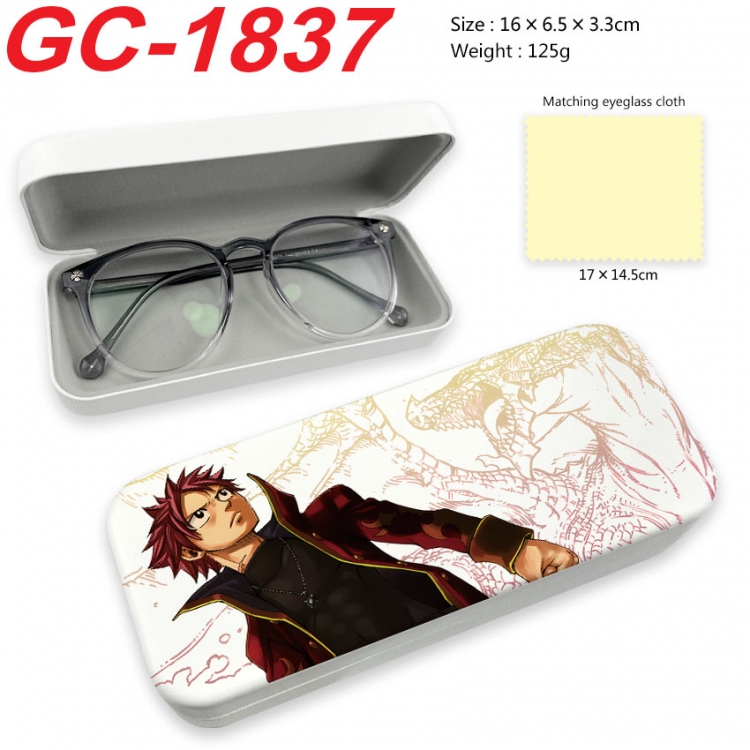 Fairy tail Anime UV printed PU leather material glasses case 16X6.5X3.3cm