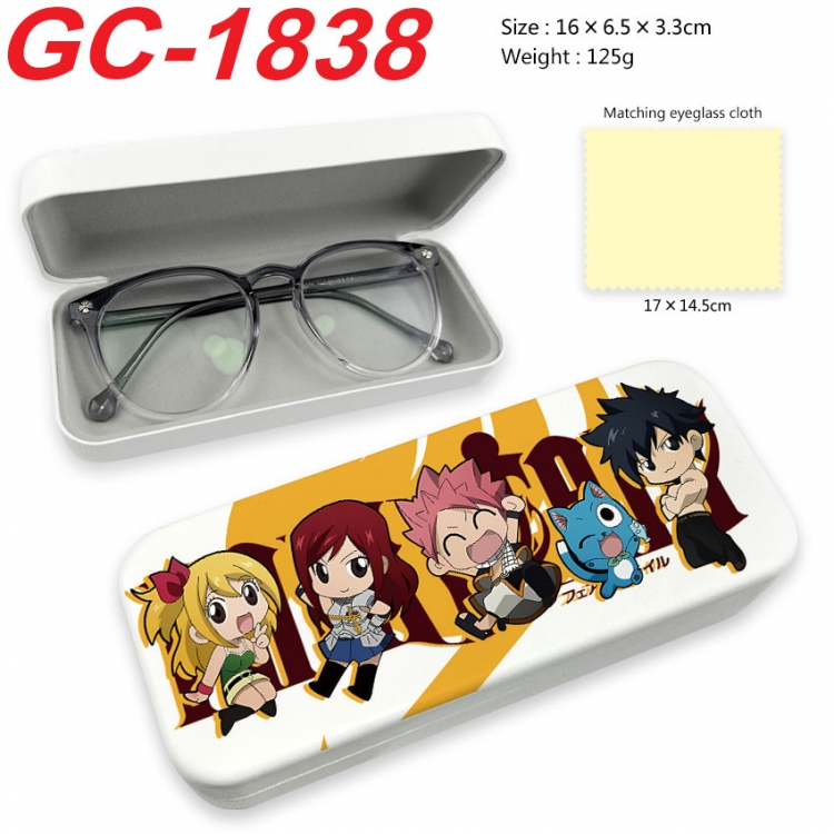 Fairy tail Anime UV printed PU leather material glasses case 16X6.5X3.3cm