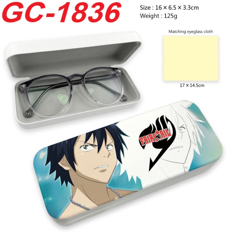 Fairy tail Anime UV printed PU leather material glasses case 16X6.5X3.3cm