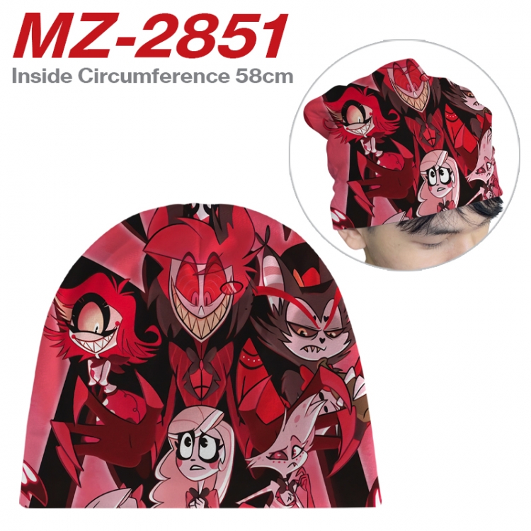 Hazbin Hotel Anime flannel full color hat cosplay men's and women's knitted hats 58cm  MZ-2851