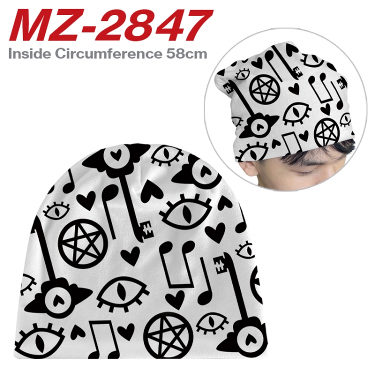 Hazbin Hotel Anime flannel full color hat cosplay men's and women's knitted hats 58cm MZ-2847