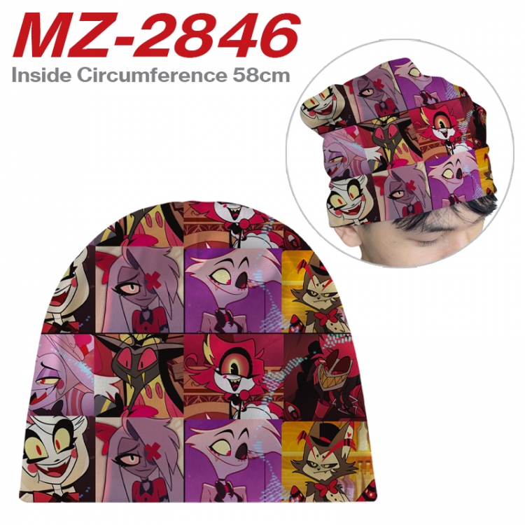 Hazbin Hotel Anime flannel full color hat cosplay men's and women's knitted hats 58cm  MZ-2846