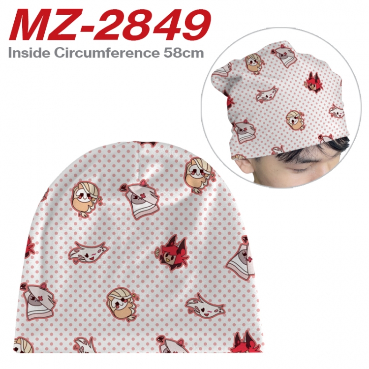 Hazbin Hotel Anime flannel full color hat cosplay men's and women's knitted hats 58cm MZ-2849