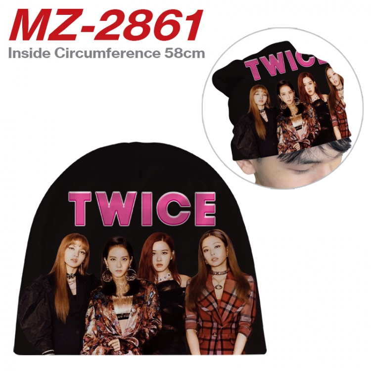 BLACK PINK Anime flannel full color hat cosplay men's and women's knitted hats 58cm MZ-2861