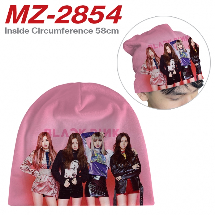 BLACK PINK Anime flannel full color hat cosplay men's and women's knitted hats 58cm  MZ-2854