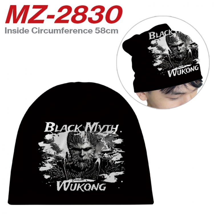 Black Myth Anime flannel full color hat cosplay men's and women's knitted hats 58cm  MZ-2830