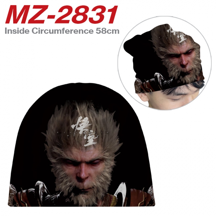 Black Myth Anime flannel full color hat cosplay men's and women's knitted hats 58cm  MZ-2831