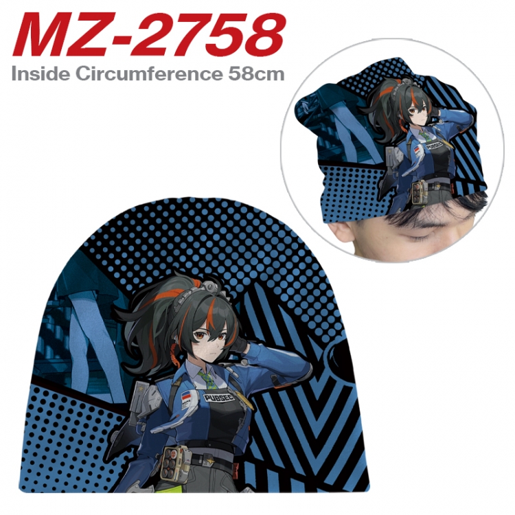 Zenless Zone Zero Anime flannel full color hat cosplay men's and women's knitted hats 58cm  MZ-2758