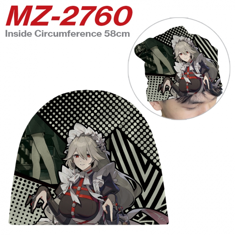 Zenless Zone Zero Anime flannel full color hat cosplay men's and women's knitted hats 58cm   MZ-2760