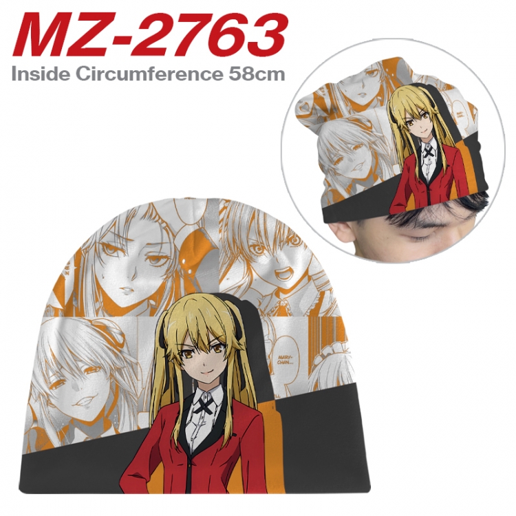 Kakegurui Anime flannel full color hat cosplay men's and women's knitted hats 58cm  MZ-2763