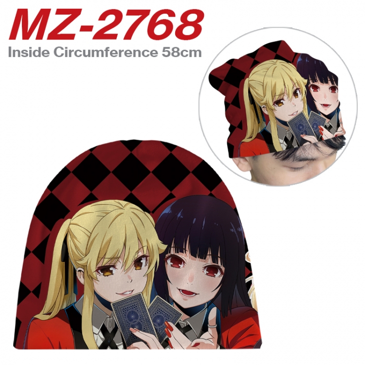 Kakegurui Anime flannel full color hat cosplay men's and women's knitted hats 58cm  MZ-2768