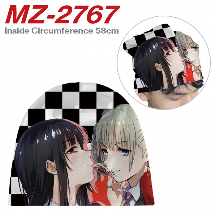 Kakegurui Anime flannel full color hat cosplay men's and women's knitted hats 58cm  MZ-2767