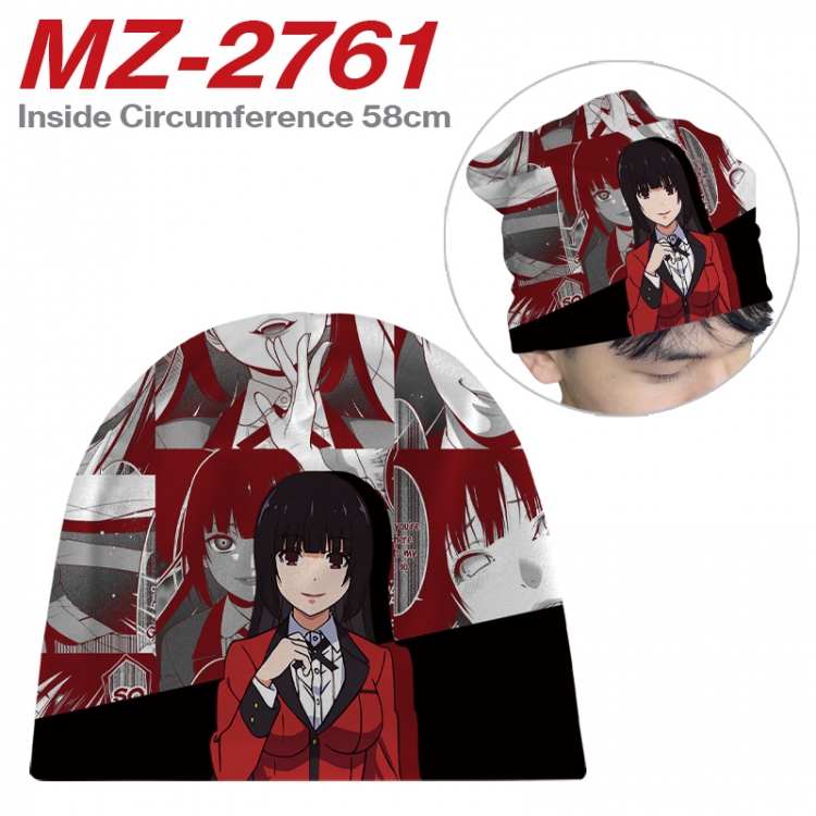 Kakegurui Anime flannel full color hat cosplay men's and women's knitted hats 58cm MZ-2761