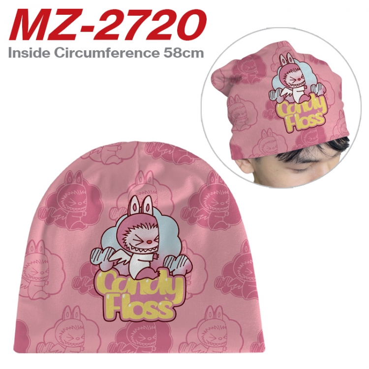 Labubu Anime flannel full color hat cosplay men's and women's knitted hats 58cm  MZ-2720