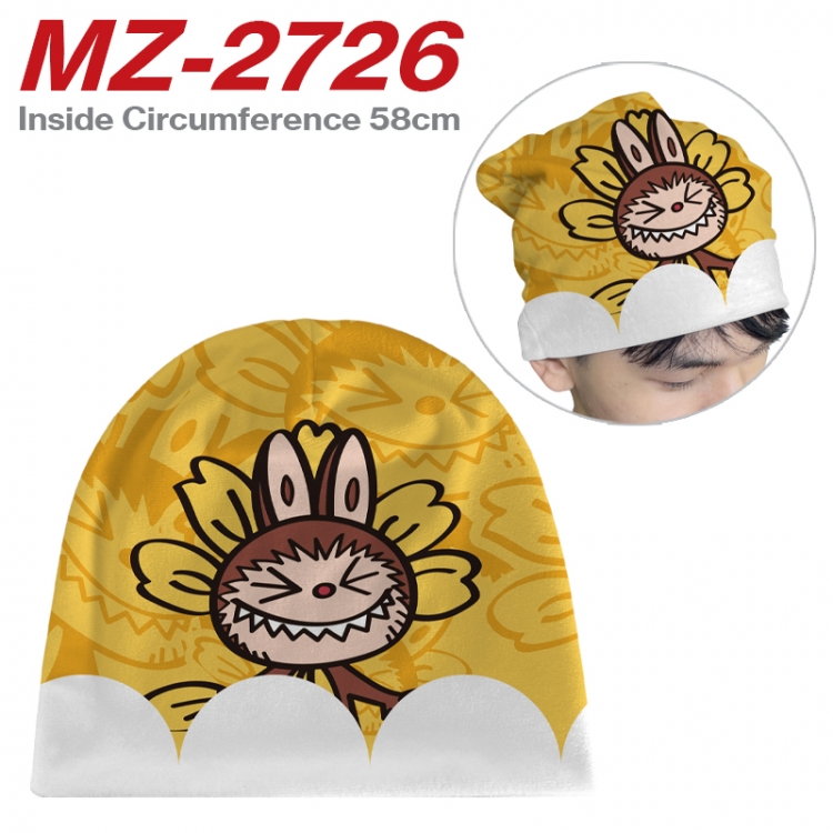 Labubu Anime flannel full color hat cosplay men's and women's knitted hats 58cm  MZ-2726