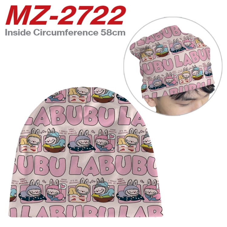 Labubu Anime flannel full color hat cosplay men's and women's knitted hats 58cm  MZ-2722