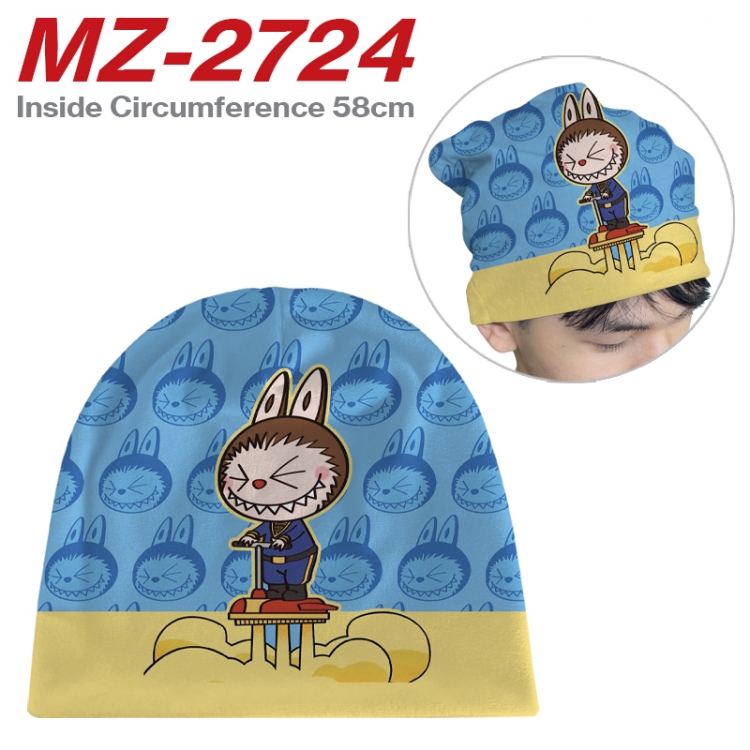 Labubu Anime flannel full color hat cosplay men's and women's knitted hats 58cm  MZ-2724