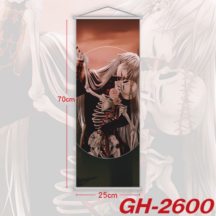 Kuroshitsuji Plastic Rod Cloth Small Hanging Canvas Painting Wall Scroll 25x70cm price for 5 pcs  gh-2600