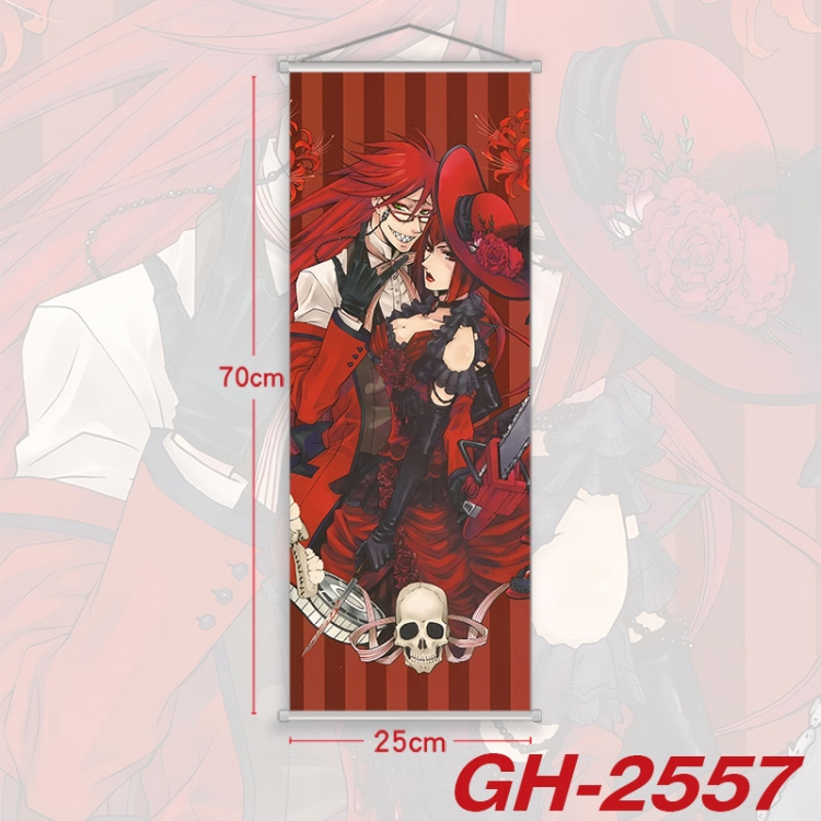 Kuroshitsuji Plastic Rod Cloth Small Hanging Canvas Painting Wall Scroll 25x70cm price for 5 pcs  gh-2557