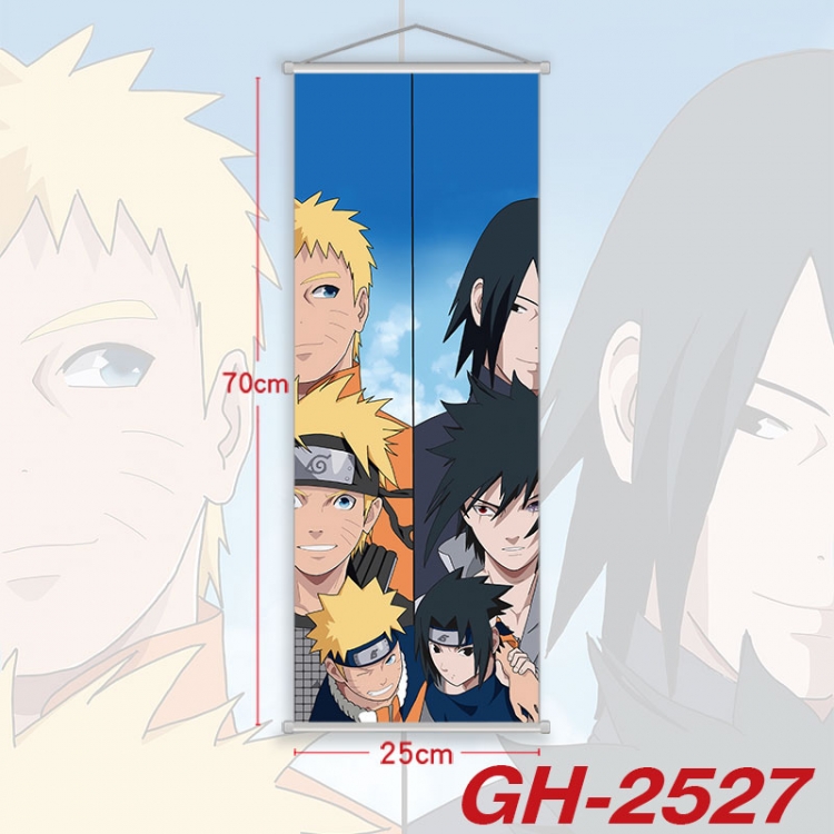 Naruto Plastic Rod Cloth Small Hanging Canvas Painting Wall Scroll 25x70cm price for 5 pcs gh-2527