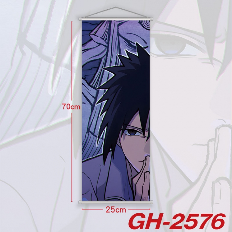 Naruto Plastic Rod Cloth Small Hanging Canvas Painting Wall Scroll 25x70cm price for 5 pcs gh-2576