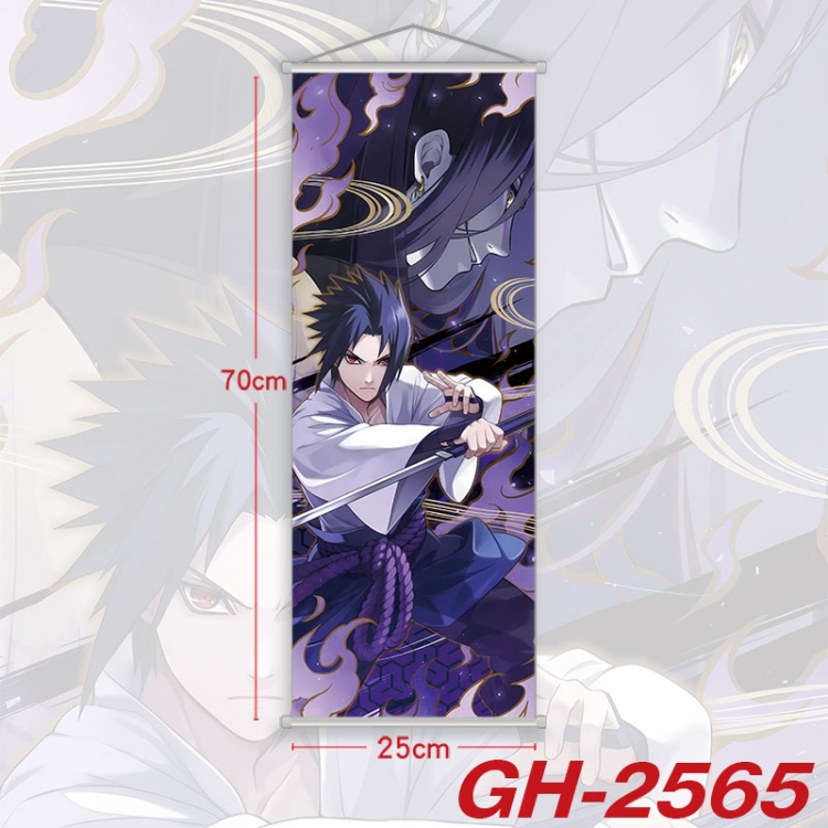 Naruto Plastic Rod Cloth Small Hanging Canvas Painting Wall Scroll 25x70cm price for 5 pcs  gh-2565