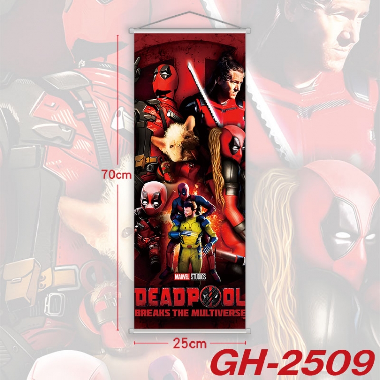 Marvel Plastic Rod Cloth Small Hanging Canvas Painting Wall Scroll 25x70cm price for 5 pcs gh-2509