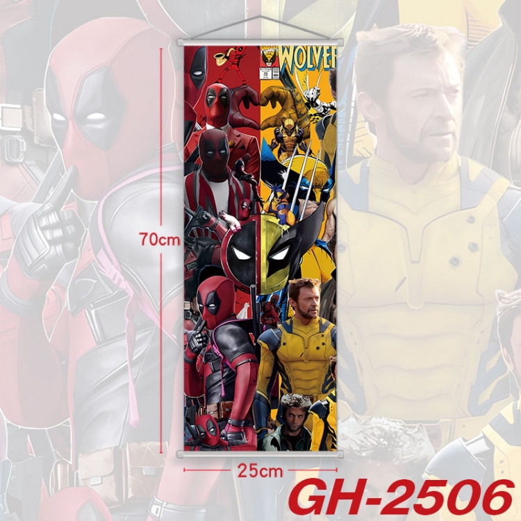 Marvel Plastic Rod Cloth Small Hanging Canvas Painting Wall Scroll 25x70cm price for 5 pcs  gh-2506